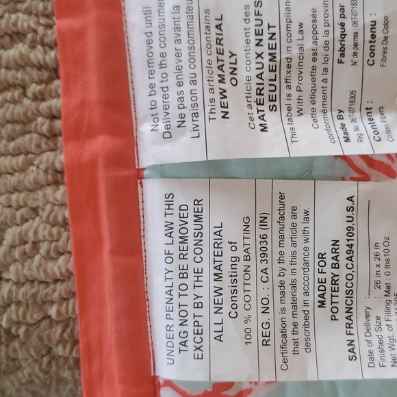 Lilly Pulitzer large square pillow sham - Picture 5 of 6